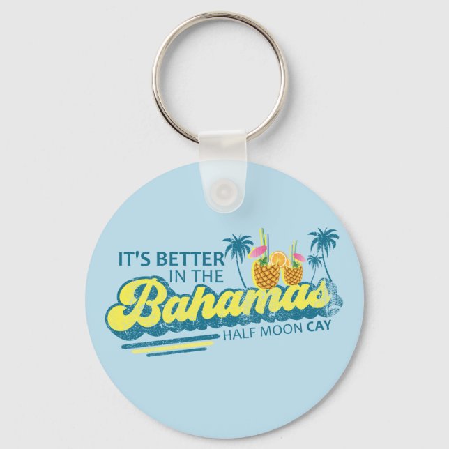 Half Moon Cay Bahamas Vacation Bahamas Cruise Key Ring (Front)