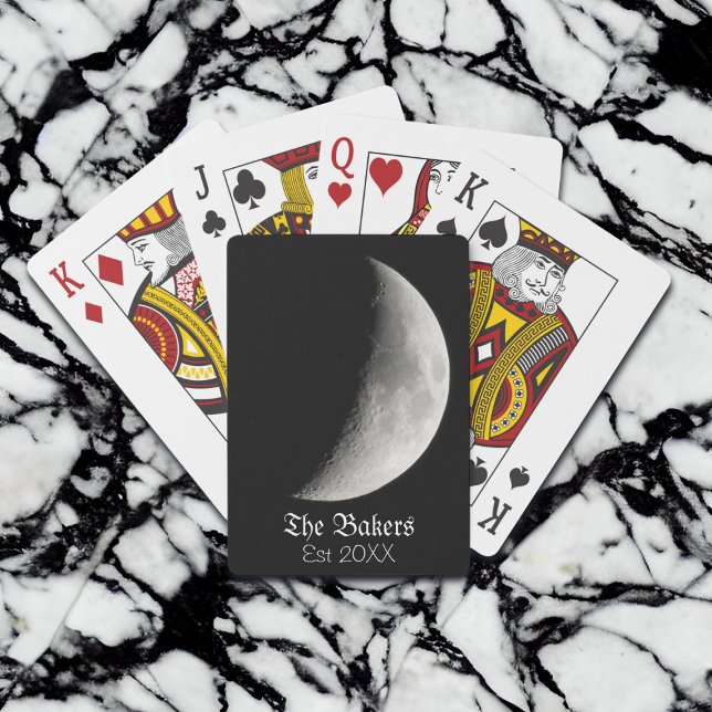 Half Moon Close up Photography Personalised Playing Cards (Creator Uploaded)