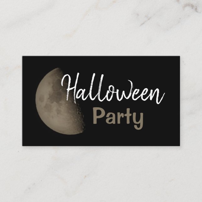 Half Moon, Halloween Party Invitation (Front)