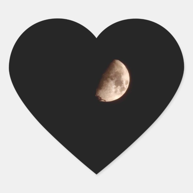 half-moon heart sticker (Front)