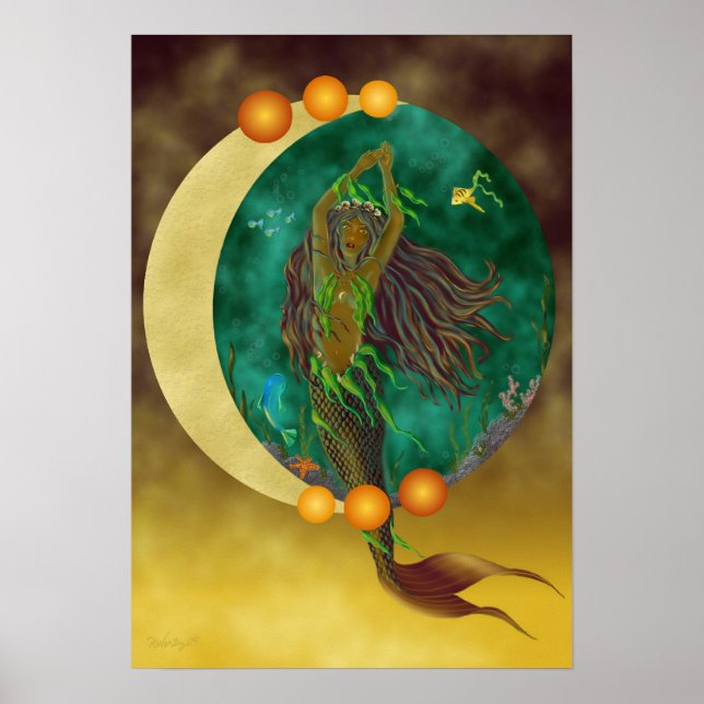 Half-Moon Mermaid Print (Front)