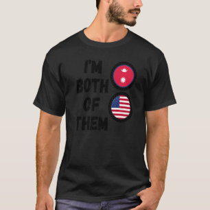 Half Nepali Half American Nepal Heritage & USA DNA T-Shirt
