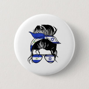 Half Nicaraguan Half Israeli Mix Nicaragua And Isr 6 Cm Round Badge