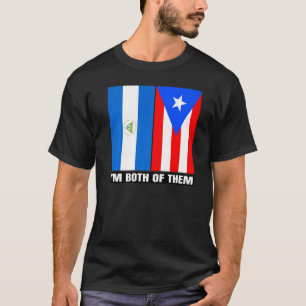 Half Nicaraguan Half Puerto Rican DNA Nicaragua Ro T-Shirt