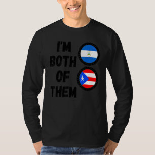 Half Nicaraguan Half Puerto Rican DNA Nicaragua Ro T-Shirt