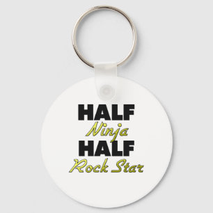 Half Ninja Half Rock Star Key Ring
