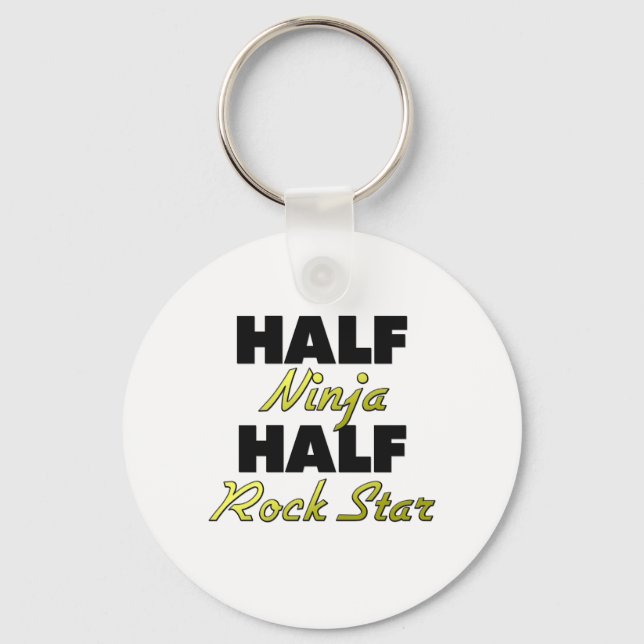 Half Ninja Half Rock Star Key Ring (Front)