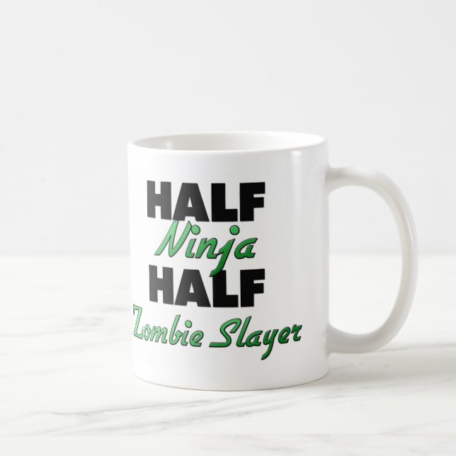 Half Ninja Half Zombie Slayer Coffee Mug (Right)