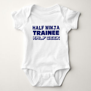 Half Ninja Trainee Half Geek Baby Bodysuit