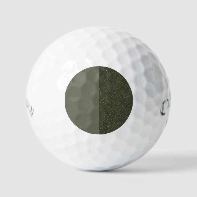 Half Noise Moss Green Golf Ball – Customisable (Front)