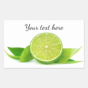 Half of lime rectangular sticker
