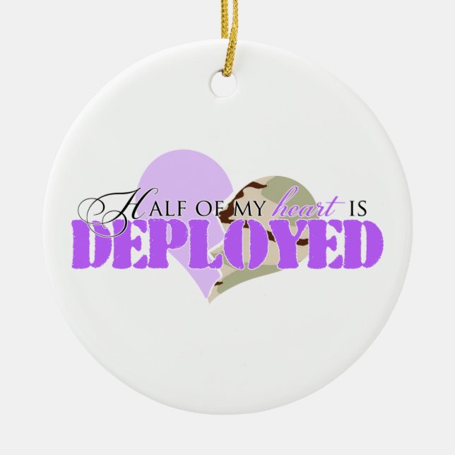 Half of my heart is deployed ceramic tree decoration (Front)