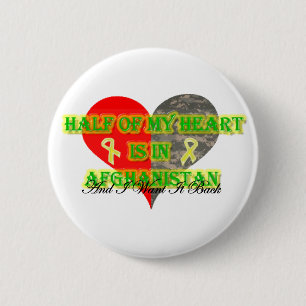 Half Of My Heart Is In Afghanistan 6 Cm Round Badge