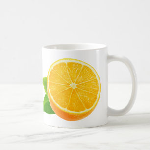 Half of orange fruit coffee mug