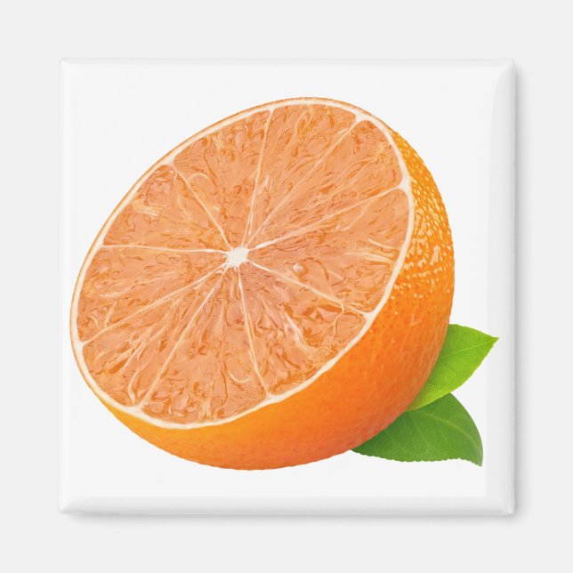 Half of tangerine magnet (Front)