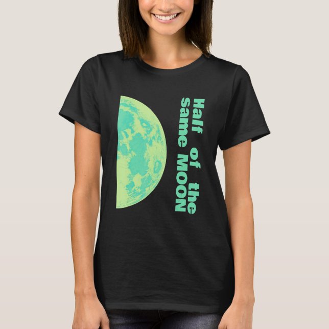 Half of the same moon couple vaporwave right 2 of  T-Shirt (Front)