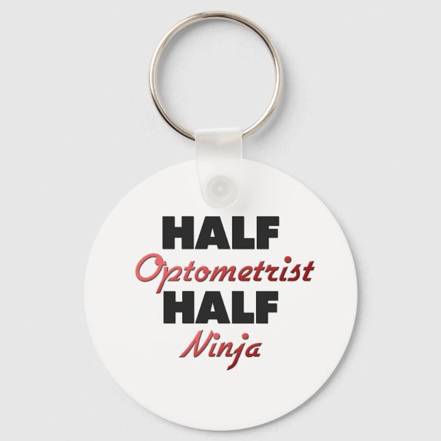 Half Optometrist Half Ninja Key Ring (Front)