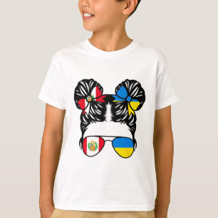 Half Peruvian Half Ukrainian Girl Peru Kids Herita T-Shirt