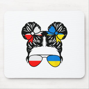 Half Polish Half Ukrainian Girl Poland Kids Herita Mouse Pad