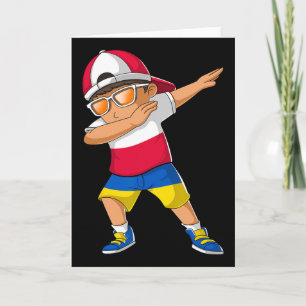 Half Polish Ukrainian Boy Poland Ukraine Flag Card