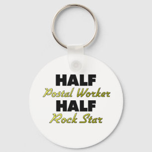 Half Postal Worker Half Rock Star Key Ring