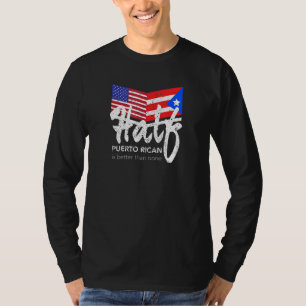 Half Puerto Rican Design For Boricua Usa Fans T-Shirt