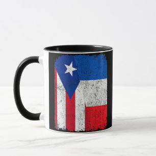 Half Puerto Rican Half French Flag Heritage Pride Mug