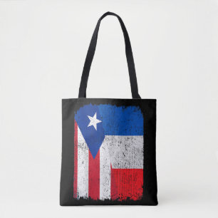 Half Puerto Rican Half French Flag Heritage Pride Tote Bag