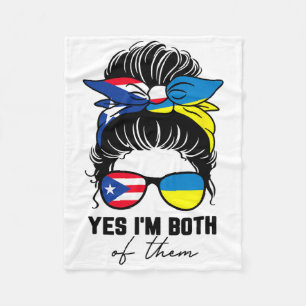 Half Puerto Rican Half Ukrainian Girl Puerto Rica  Fleece Blanket