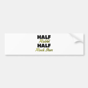Half Rabbi Half Rock Star Bumper Sticker