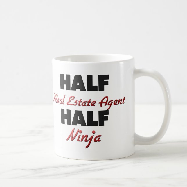 Half Real Estate Agent Half Ninja Coffee Mug (Right)