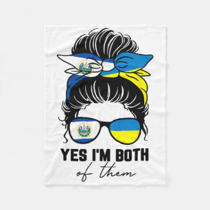 Half Salvadoran Half Ukrainian Girl El Salvador Uk Fleece Blanket