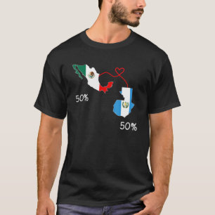 Half Salvadorian Half Honduran Flag Map Salvador C T-Shirt