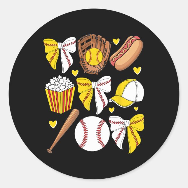 Half Sell And Softll Mum Mama Life Coquette Bow Wo Classic Round Sticker (Front)