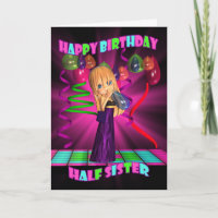 Half Sister Happy Birthday with Cute little Cutie