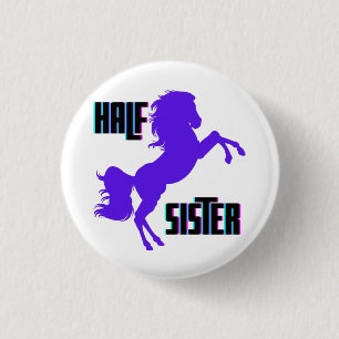 Half Sister Purple Pony Sibling 3 Cm Round Badge