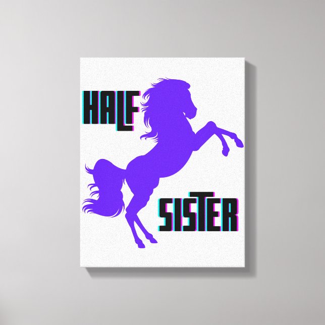 Half Sister Purple Pony Sibling Canvas Print (Front)