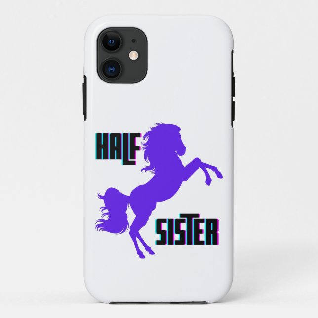 Half Sister Purple Pony Sibling Case-Mate iPhone Case (Back)