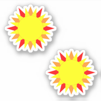 Half Size Sun Stickers
