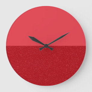Half-Speckle Tomato-Red Wall Clock – Customisable