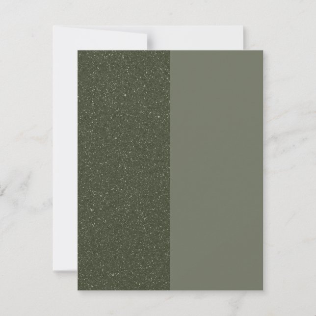 Half Speckled Moss Green Flat Card – Customisable (Front)