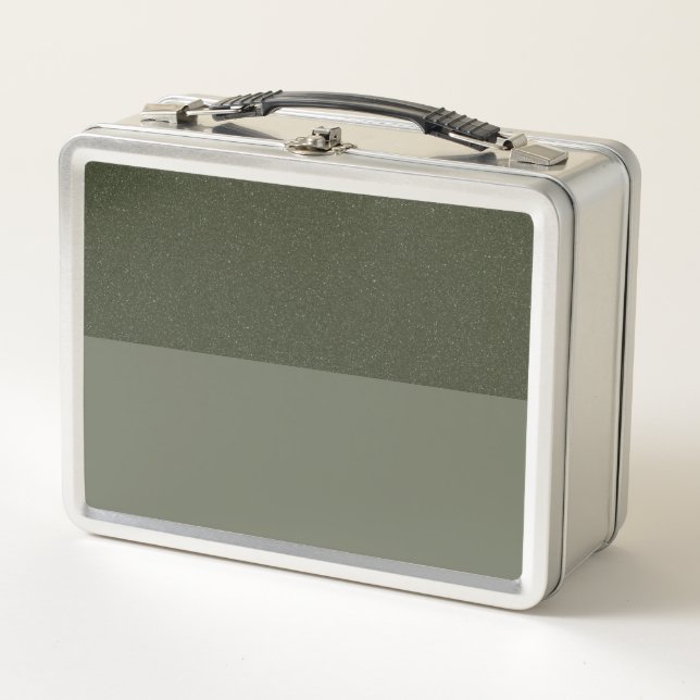 Half Speckled Moss Metal Lunchbox – Customisable (Front)