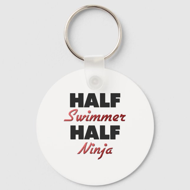 Half Swimmer Half Ninja Key Ring (Front)
