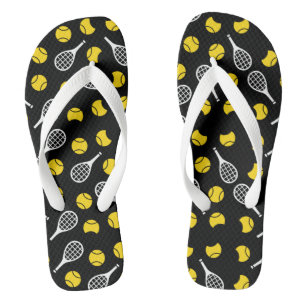 Half Tennis Balls & Rackets Racket Sport Cool Gift Jandals