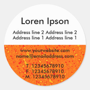 Half Texture and White 01 Business / Profile Classic Round Sticker