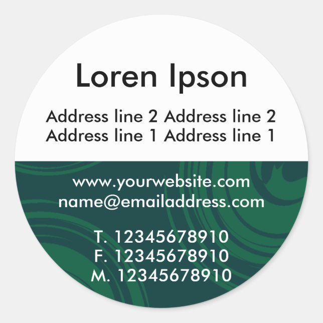 Half Texture and White 02 Business / Profile Classic Round Sticker (Front)