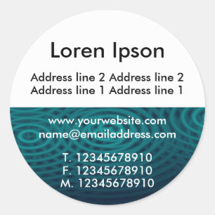 Half Texture and White 12 Business / Profile Classic Round Sticker