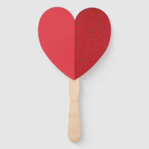 Half Textured Heart Fan – Tomato Red (Custom)