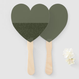 Half-Textured Moss Heart Fan