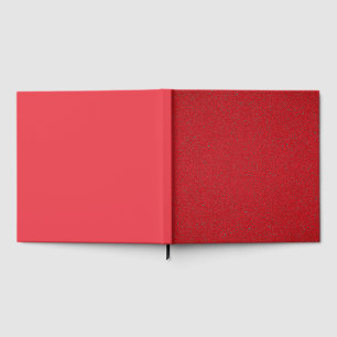 Half Textured Red Guest Book (Vertical Split)